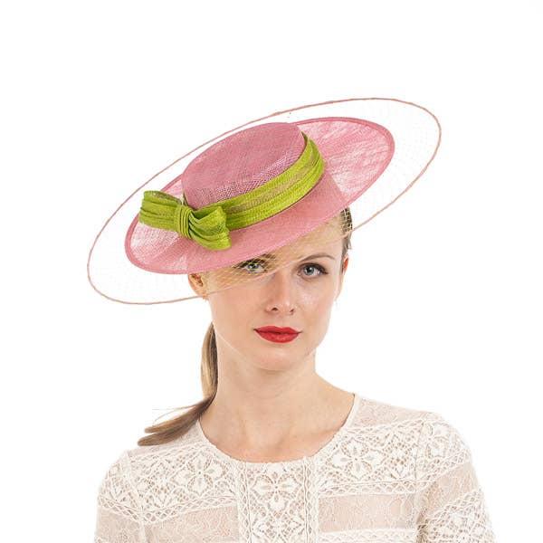 Dual Tone Sinamay Hat and Bow Product Image