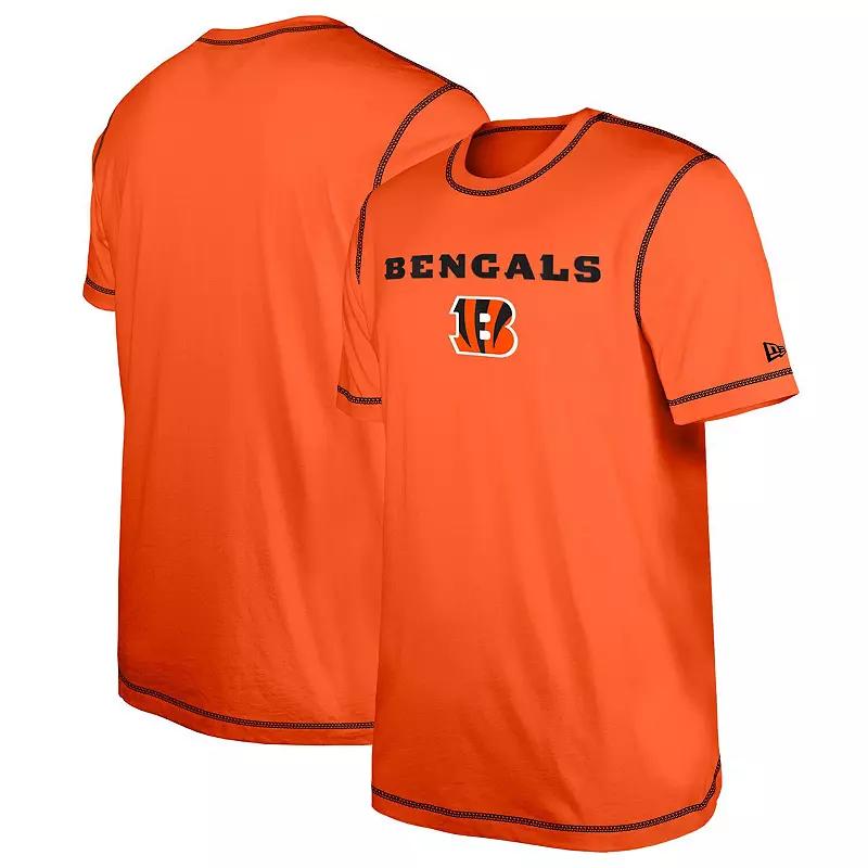 Men's New Era Orange Cincinnati Bengals Third Down Puff Print T-Shirt,  Product Image