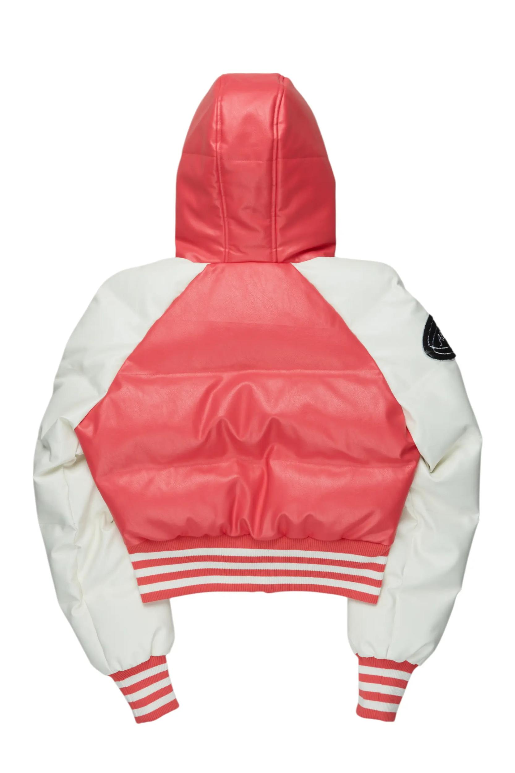 Xamaria Pink Crop Puffer Jacket Female Product Image