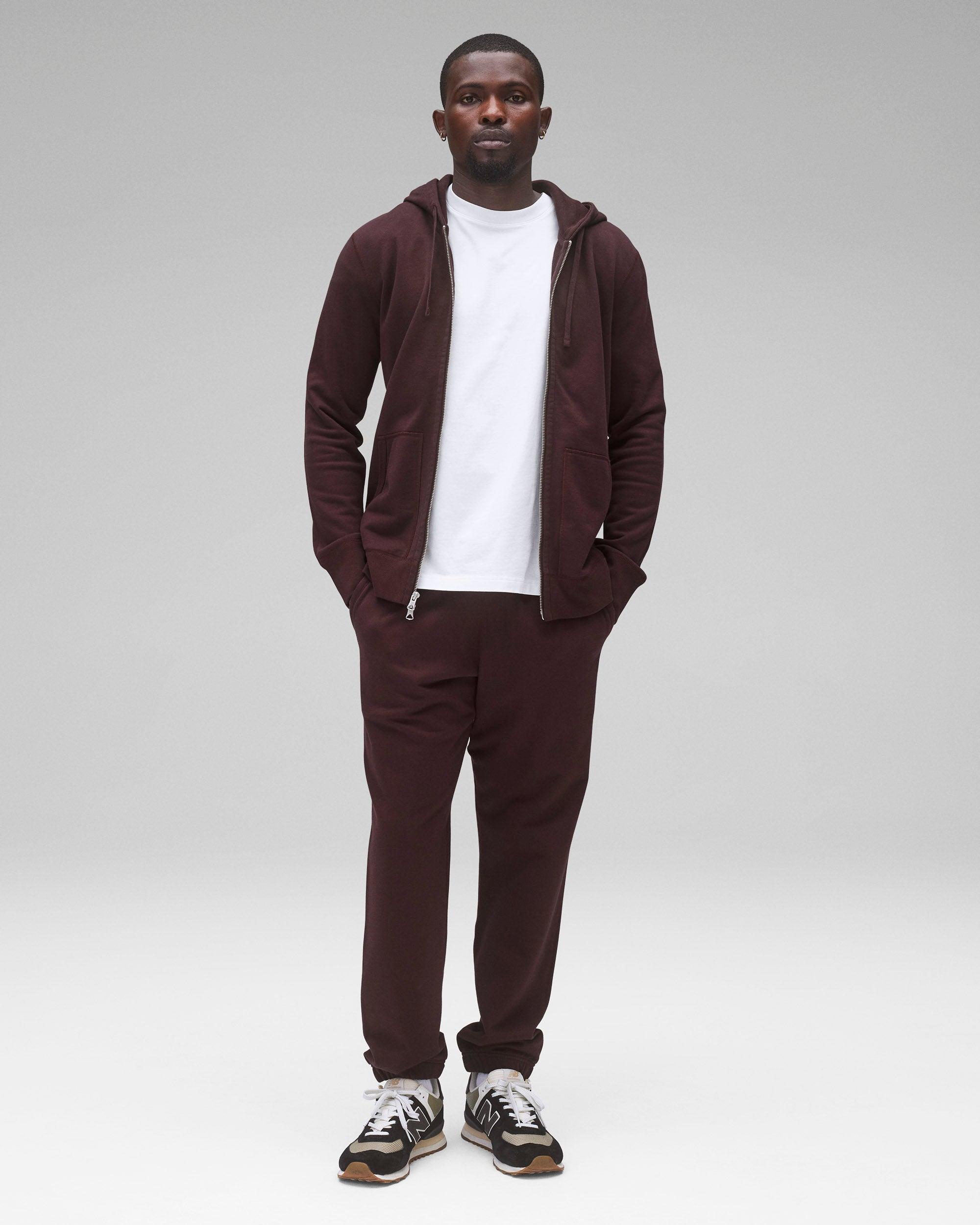 Midweight Terry Slim Zip Hoodie Male Product Image