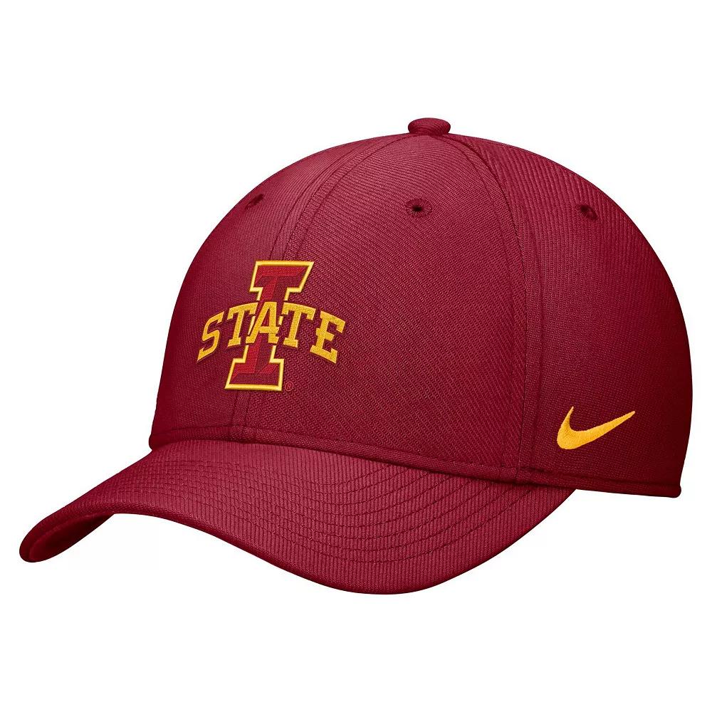 Men's Nike Crimson Iowa State Cyclones 2024 Sideline Rise Swoosh Flex Hat, Size: Medium/Large, Red Product Image