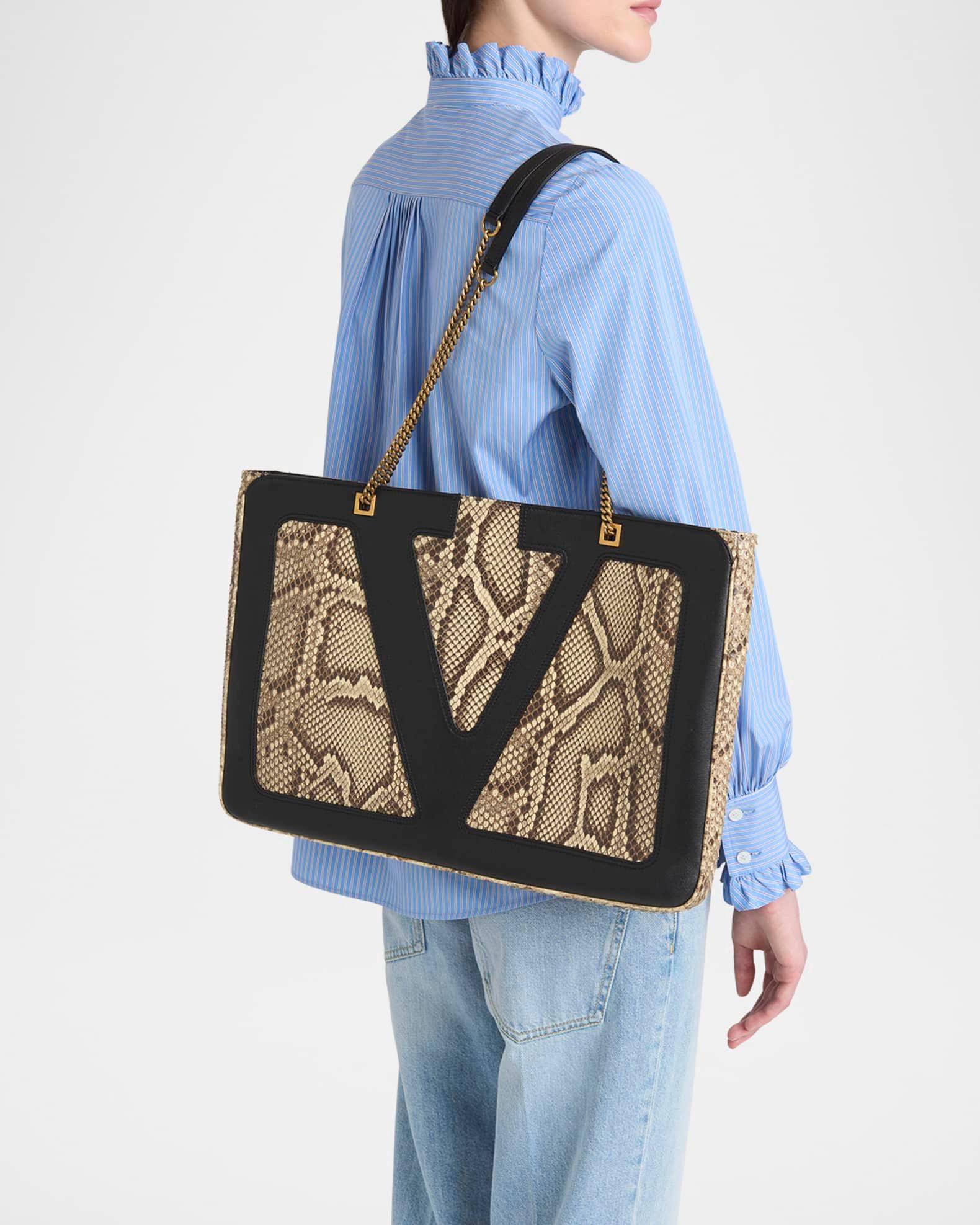 Viva Superstar Snakeskin & Leather Tote Bag Product Image
