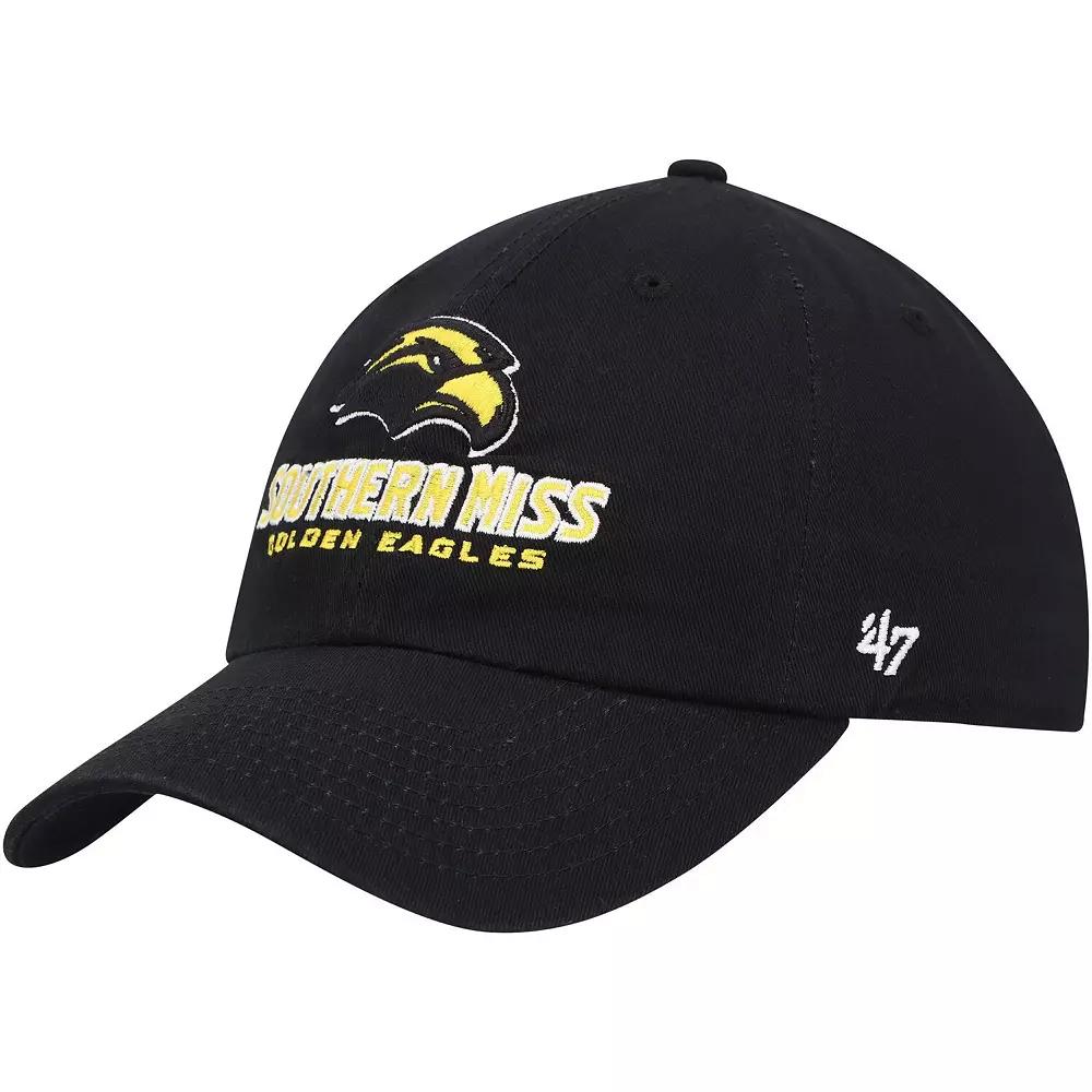 Mens 47 Black Southern Miss Golden Eagles Vintage Clean Up Adjustable Hat Product Image