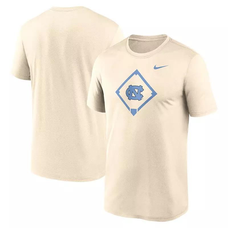 Men's Nike Cream North Carolina Tar Heels Legend Baseball Icon Performance T-Shirt, Size: Medium, Beige Product Image