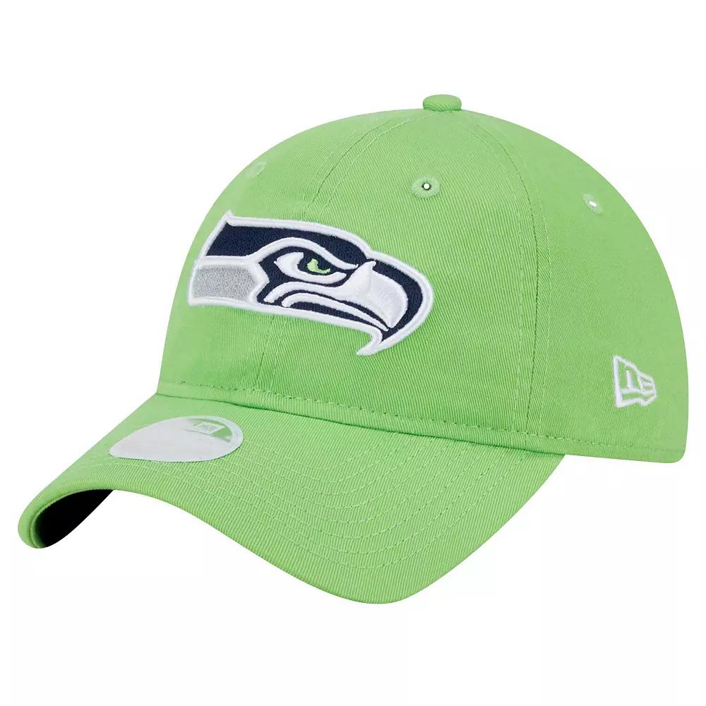 Women's New Era  Neon Green Seattle Seahawks  Main Core Classic 2.0 9TWENTY Adjustable Hat, Brt Gr Product Image