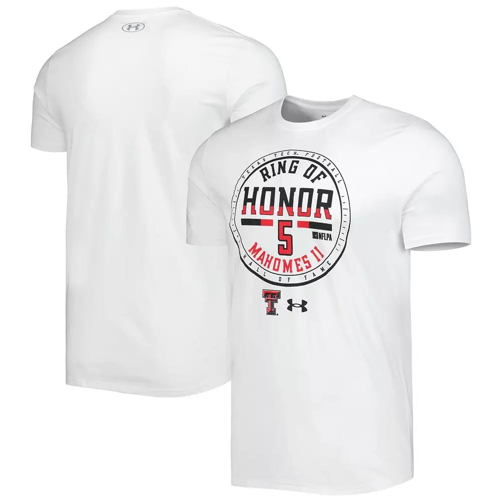 Men's Under Armour Patrick Mahomes White Texas Tech Red Raiders Ring of Honor T-Shirt, Size: Large Product Image