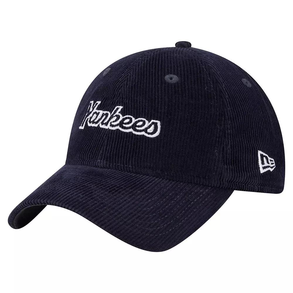Women's New Era Navy New York Yankees Corduroy 9TWENTY Adjustable Hat, Blue Product Image