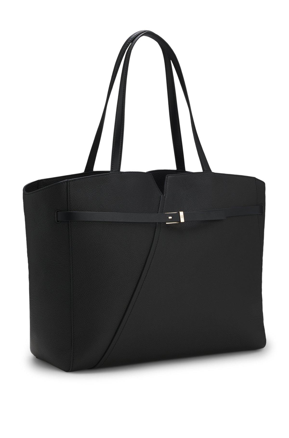 BOSS REVERS tote bag in leather with belt detail Product Image