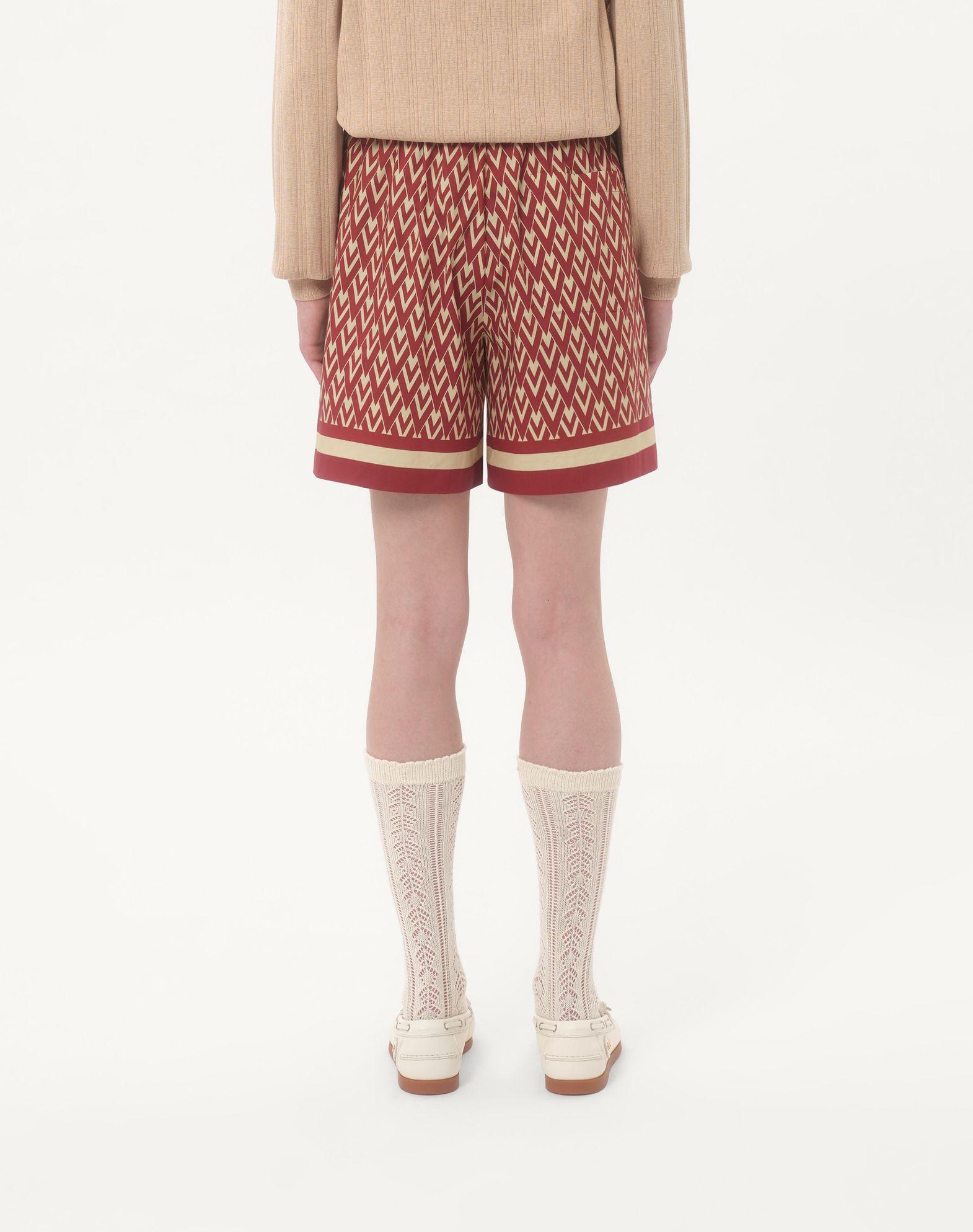 Cotton Popeline Bermuda Shorts With Toute La V Print Product Image