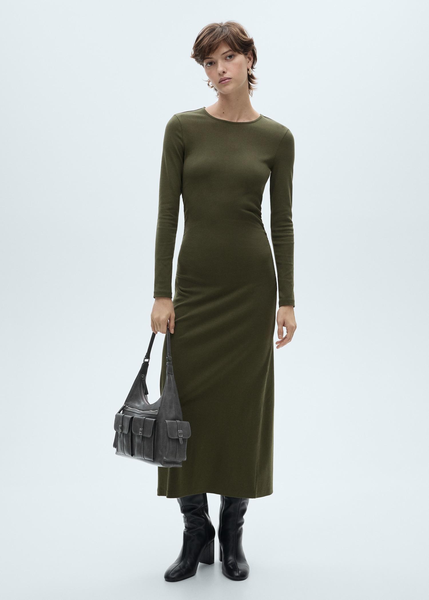 Cotton midi dress - Women | MANGO USA Product Image