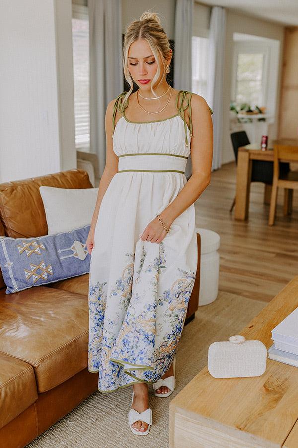 Breezy Elegance Linen-Blend Midi Dress Product Image