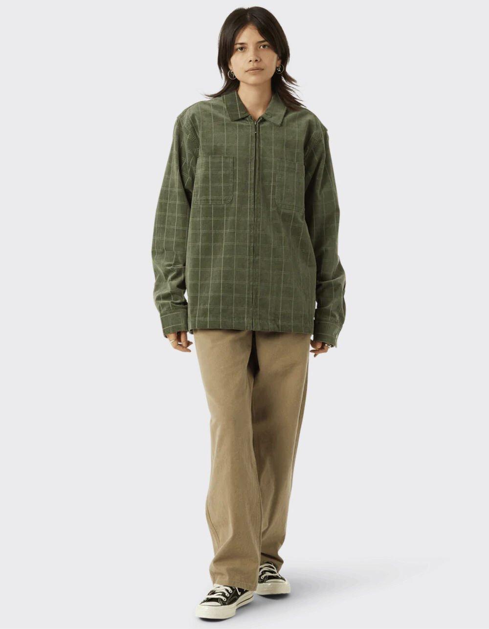 HUF Trenton Zip Mens Shacket - OLIVE Product Image