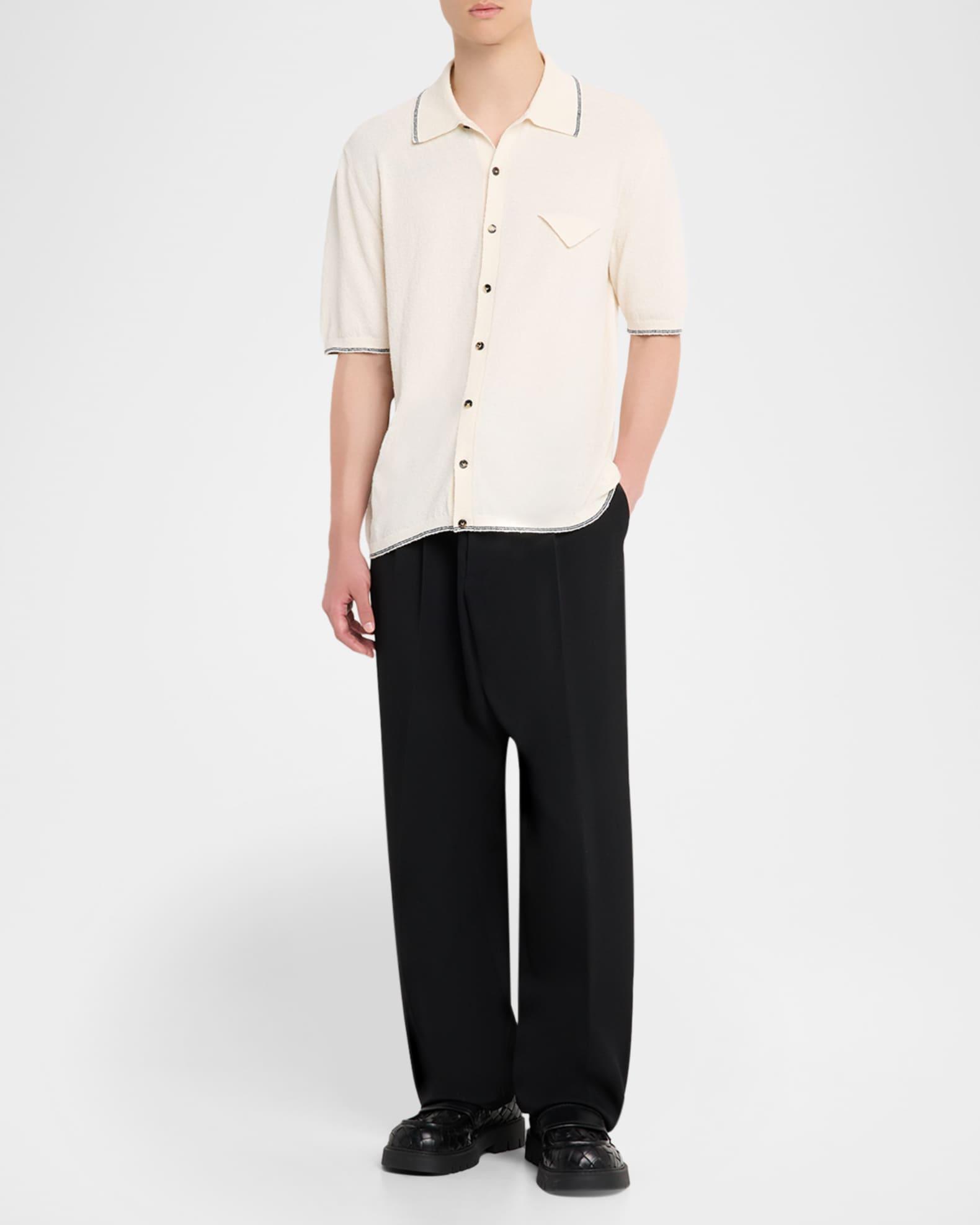 Men's Boucle Triangle Pocket Short-Sleeve Shirt Product Image