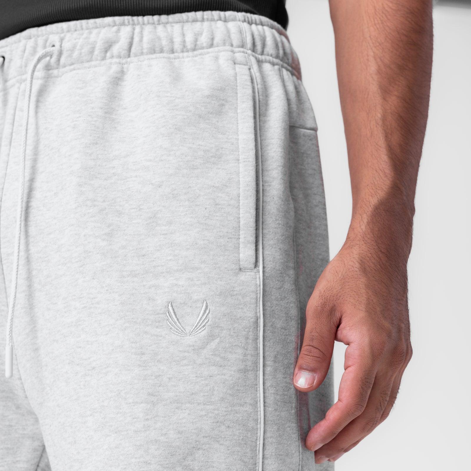 0998. Herringbone Terry Snap Button Sweats - Heather Grey Product Image