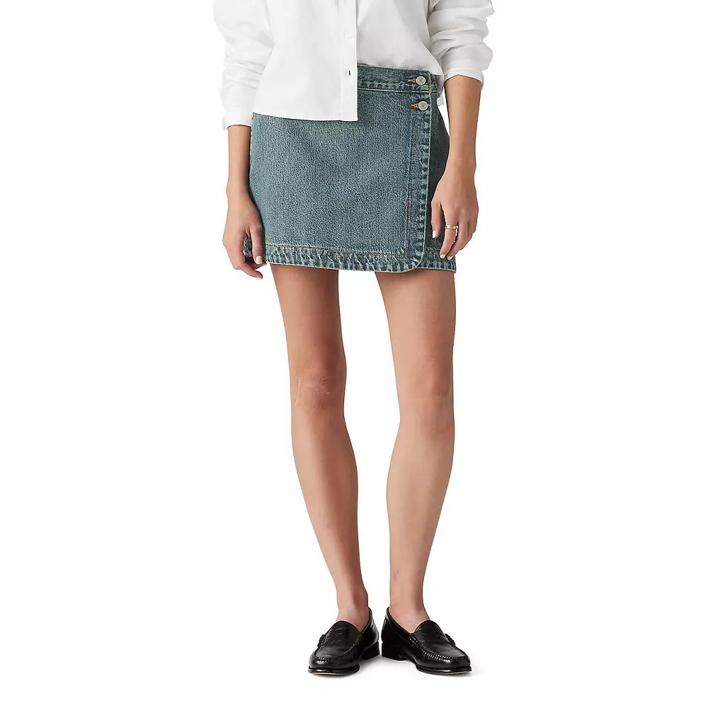 Women's Levi's® Denim Faux-Wrap Mini Skirt, Size: 31(US 12)Medium, You Need Me Product Image