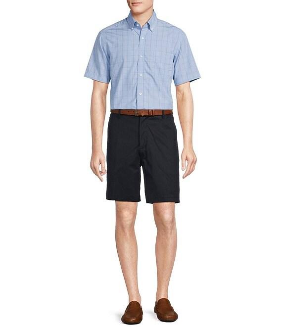 Daniel Cremieux Signature Label Short Sleeve Button Down Poplin Windowpane Woven Shirt Product Image