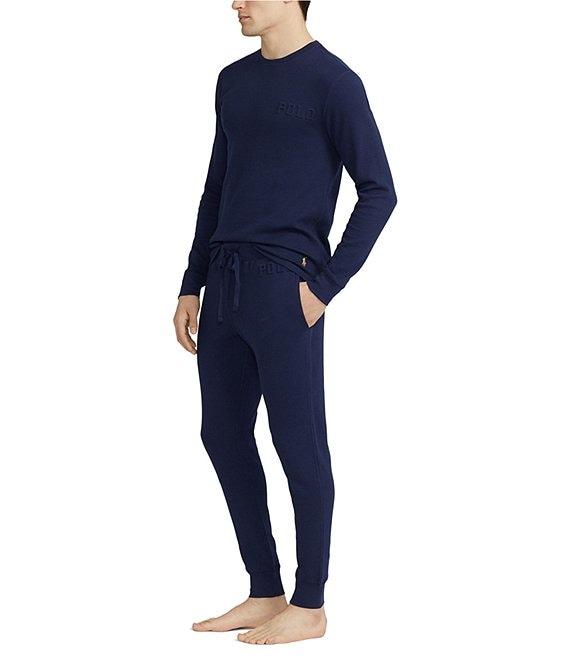 Polo Ralph Lauren Long Sleeve Waffle Knit Sleep T-Shirt Product Image