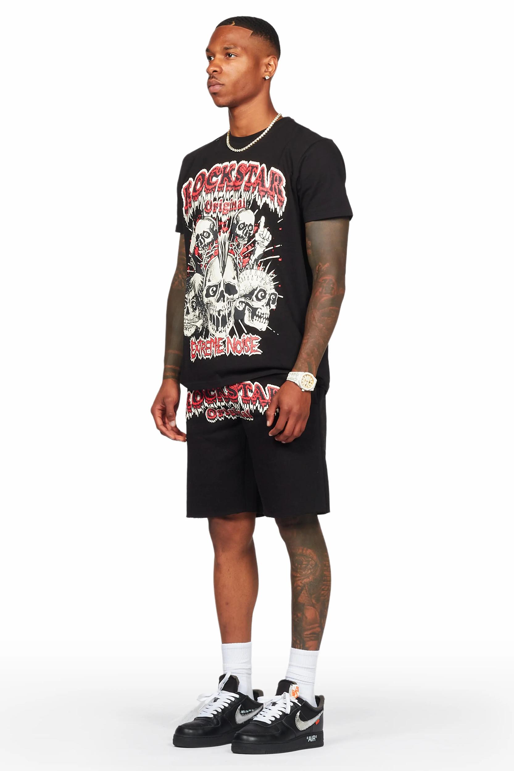 Tabor Black T-Shirt/Short Set Male Product Image