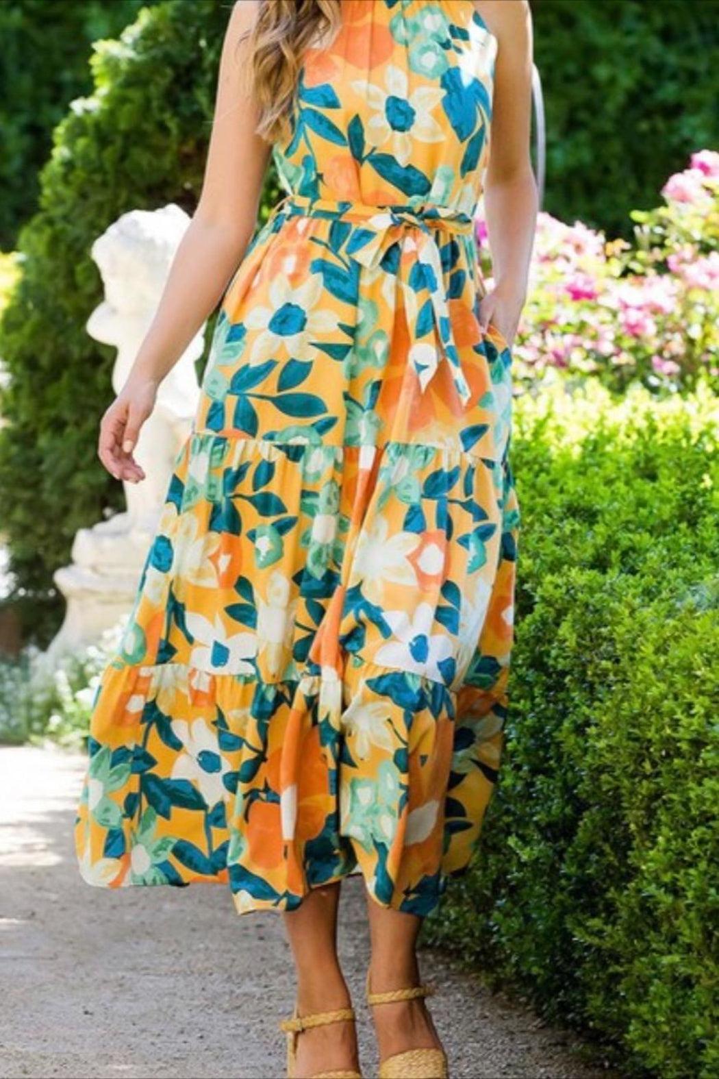 Floral Halter Dress Product Image