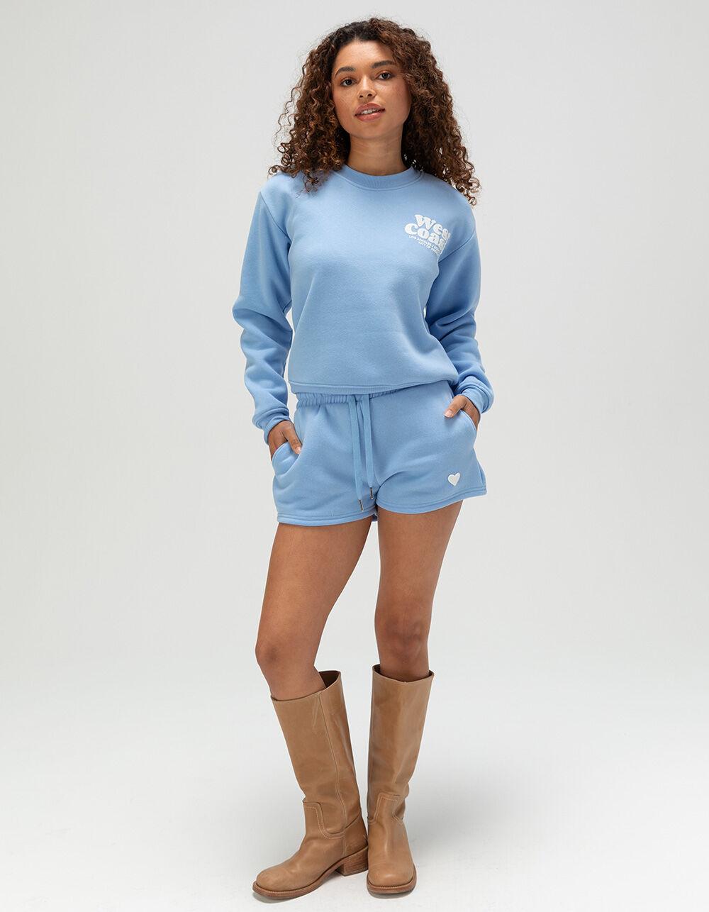 FULL TILT West Coast Womens Crewneck Sweatshirt - BLUE Product Image