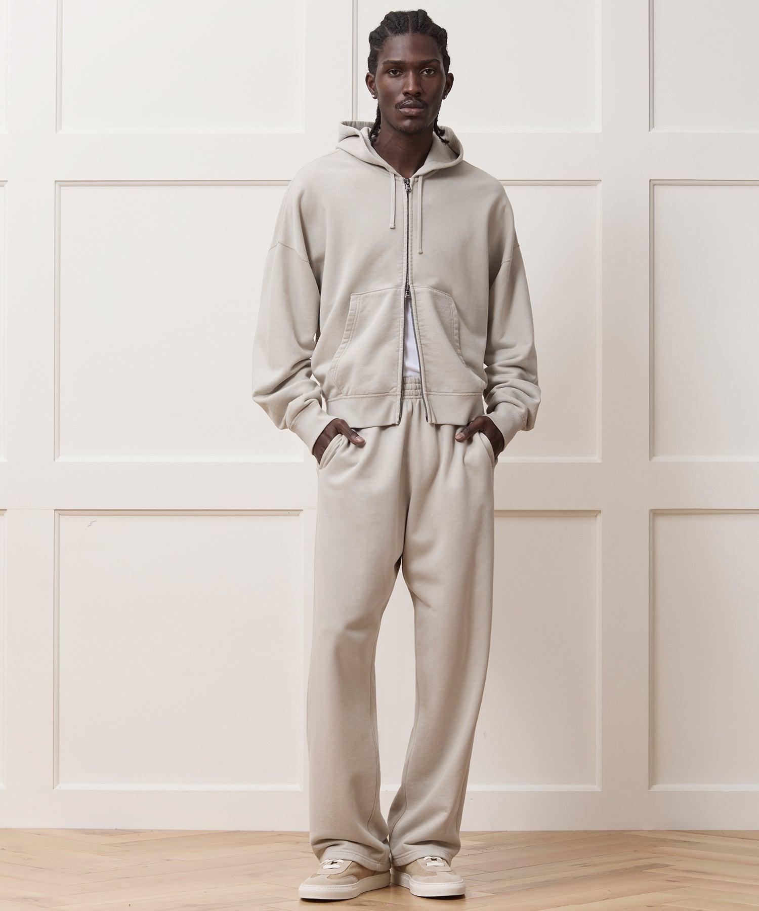 Relaxed Portuguese Terry Full-Zip Hoodie Product Image