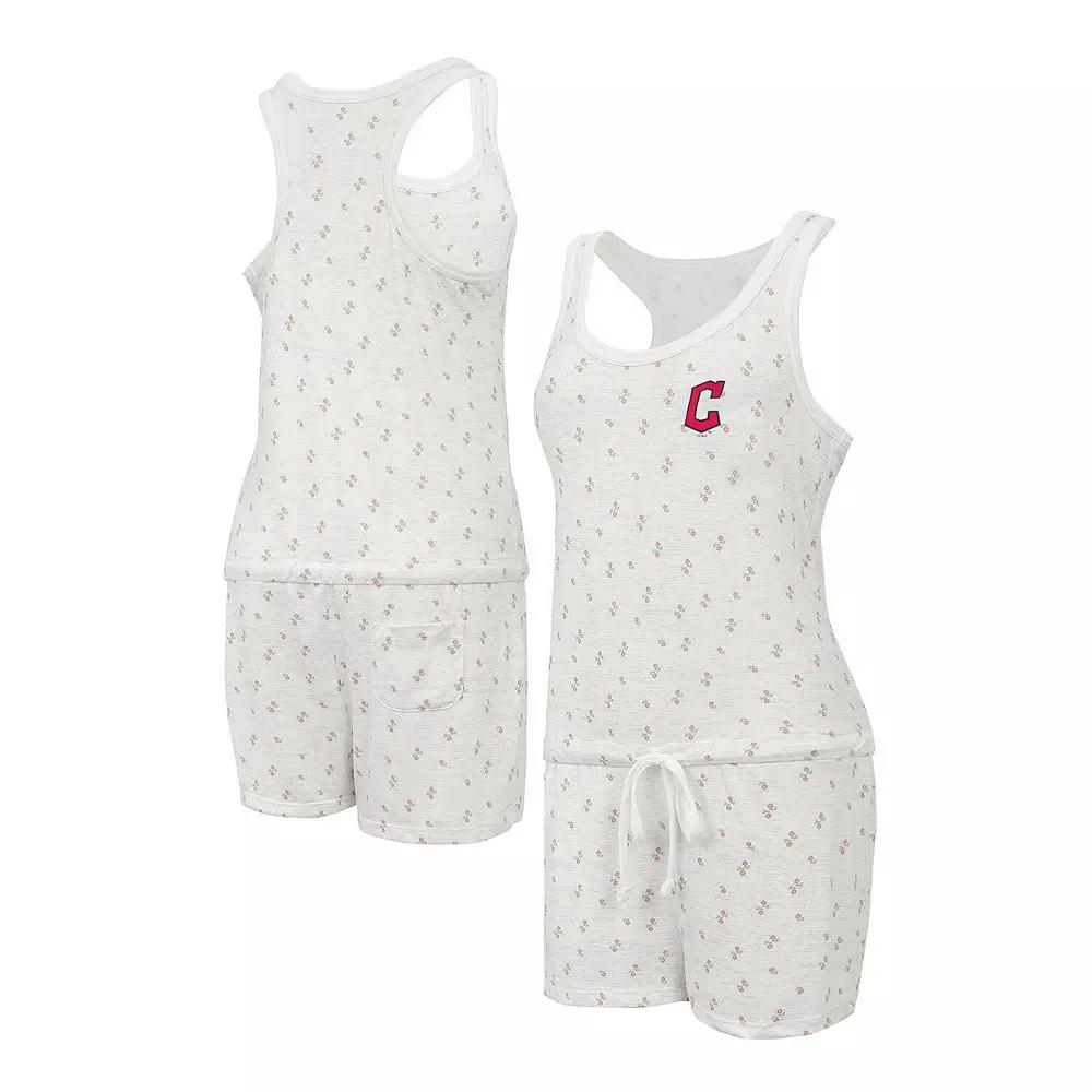 Women's Concepts Sport Cream Cleveland Guardians Gardner Hacci Knit Romper,  Product Image