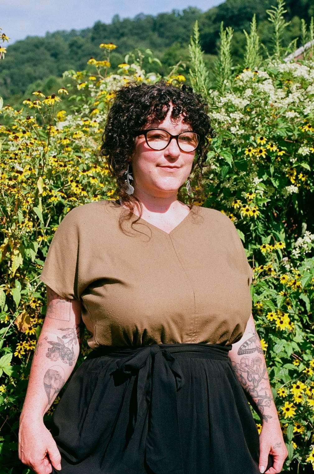 Dolman Top in Olive Raw Silk Product Image