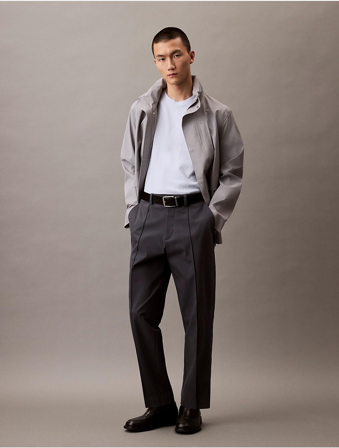 Calvin Klein Mens Cotton Combed Rib Classic T-Shirt - Blue Product Image