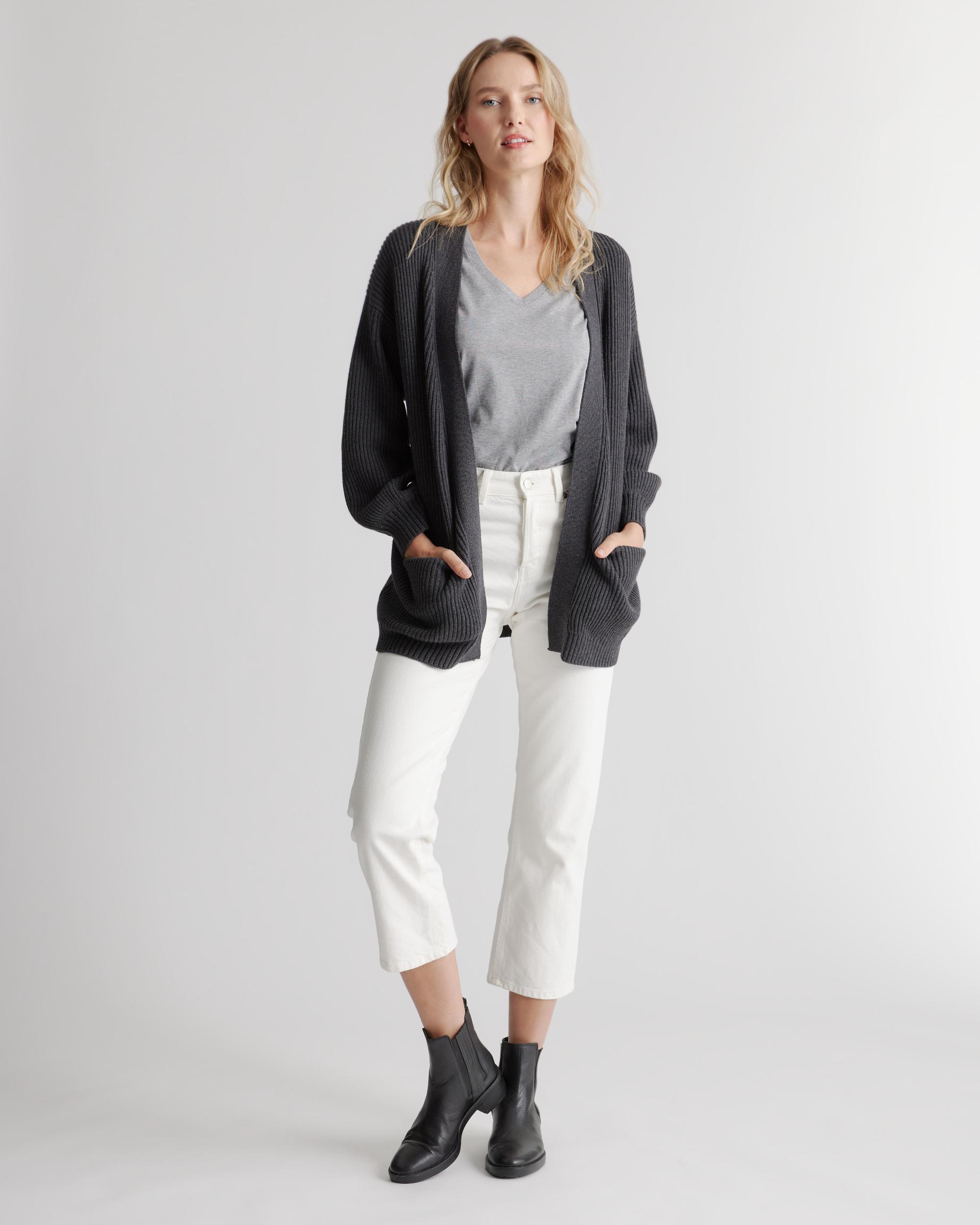 Quince | Women's OverSized Cardigan Sweater Organic Cotton Product Image