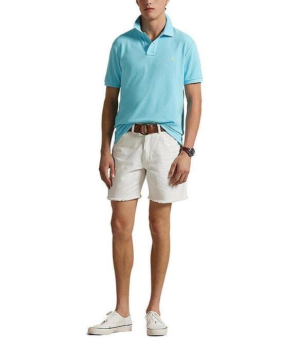 Polo Ralph Lauren Custom Slim Fit Solid Mesh Polo Shirt Product Image