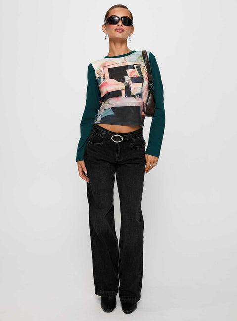 Sonique Long Sleeve Top Multi Product Image