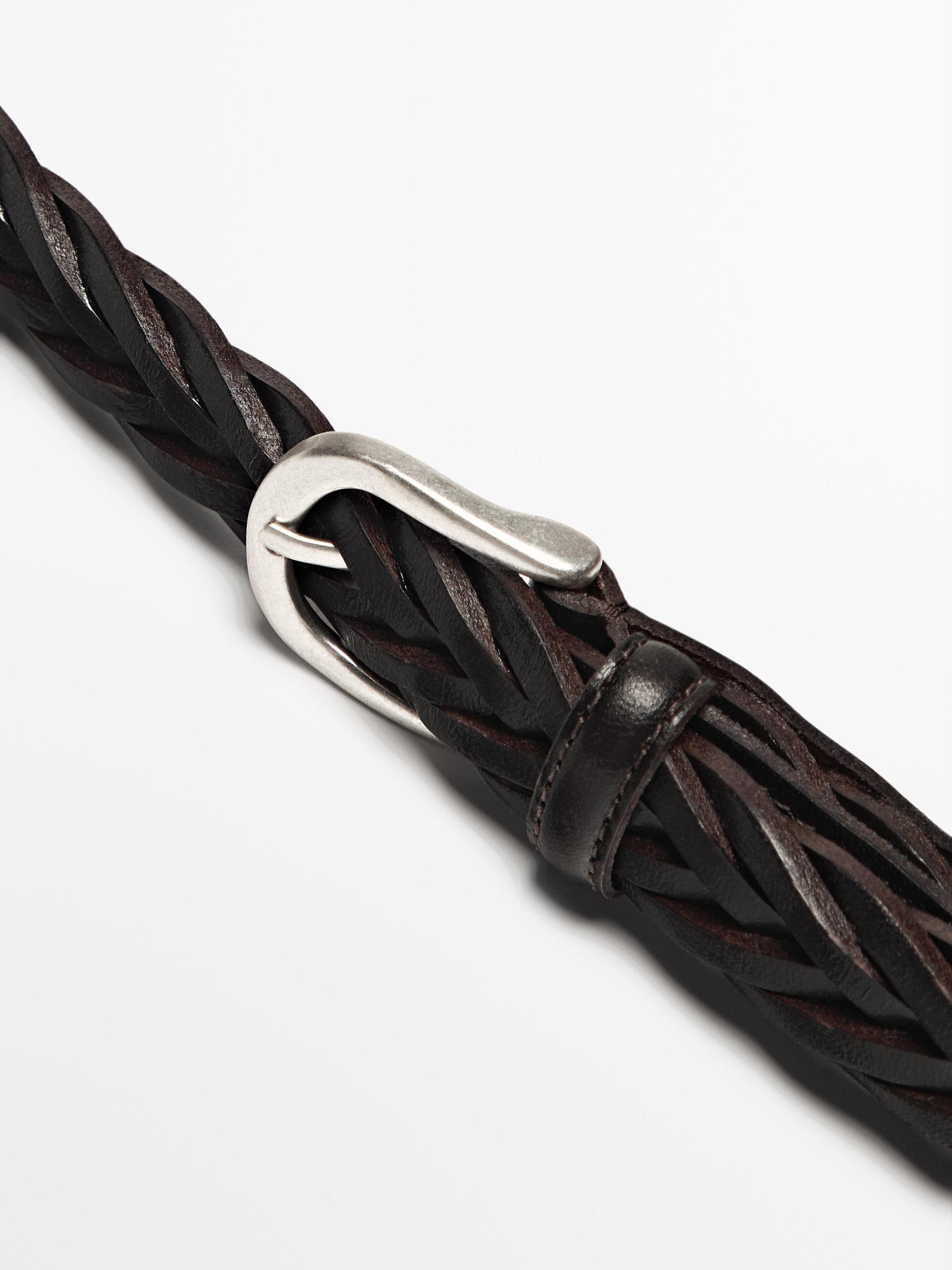 Braided leather belt Product Image