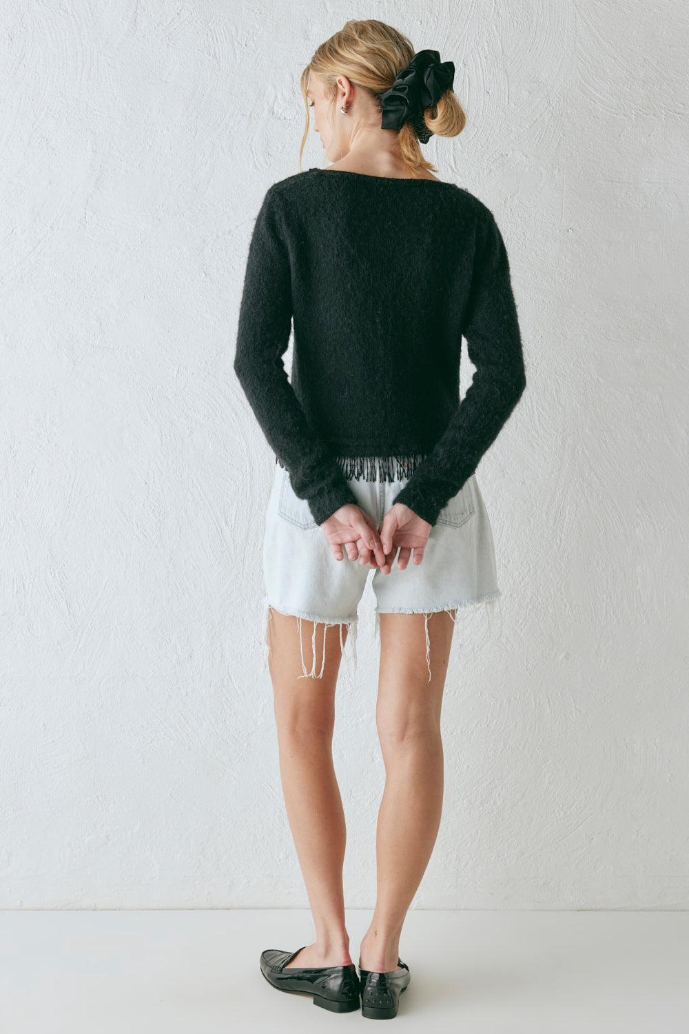 Edie Knit Cardigan Black Product Image