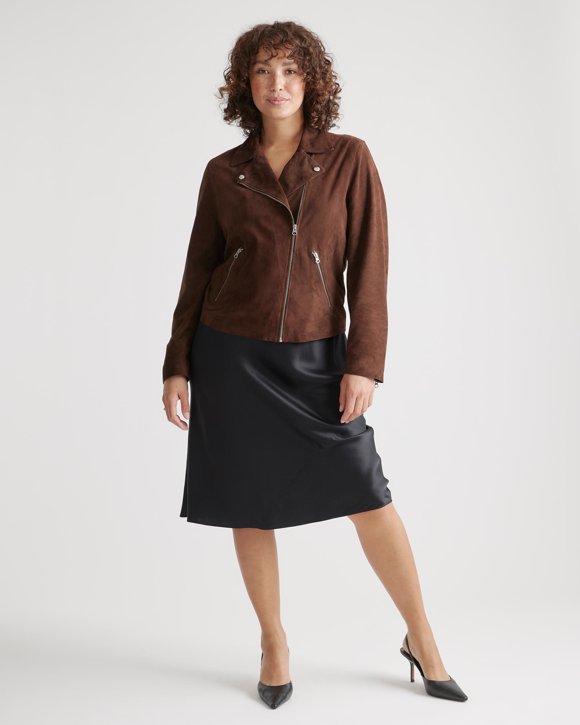 Quince | Women's 100% Suede Biker Jacket Leather Product Image