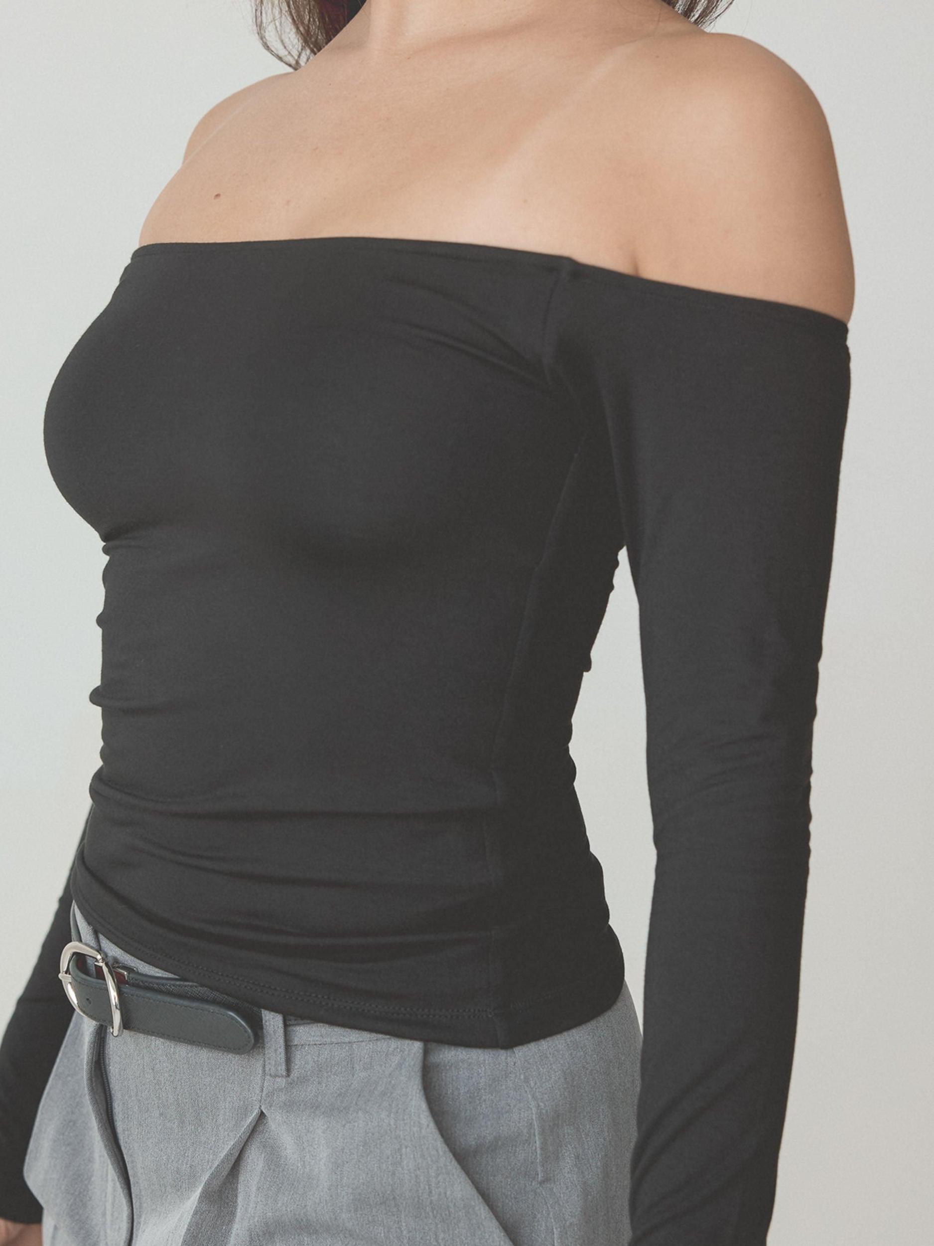 Off The Shoulder Braless Long Sleeve Product Image