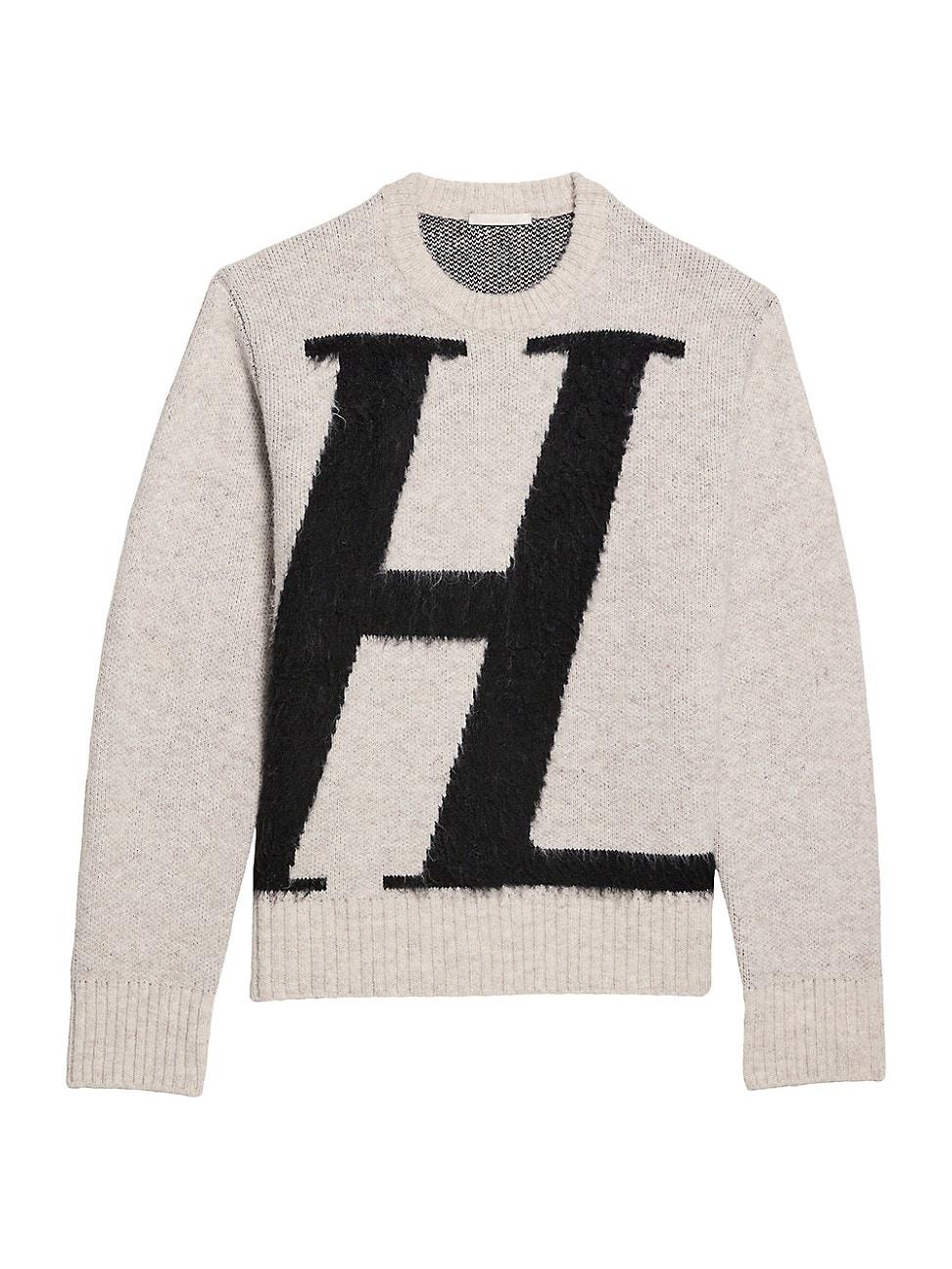 Mens Logo Instarsia Knit Crewneck Sweater Product Image