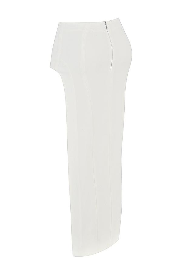 Francesca  ivory thigh split midi skirt Product Image