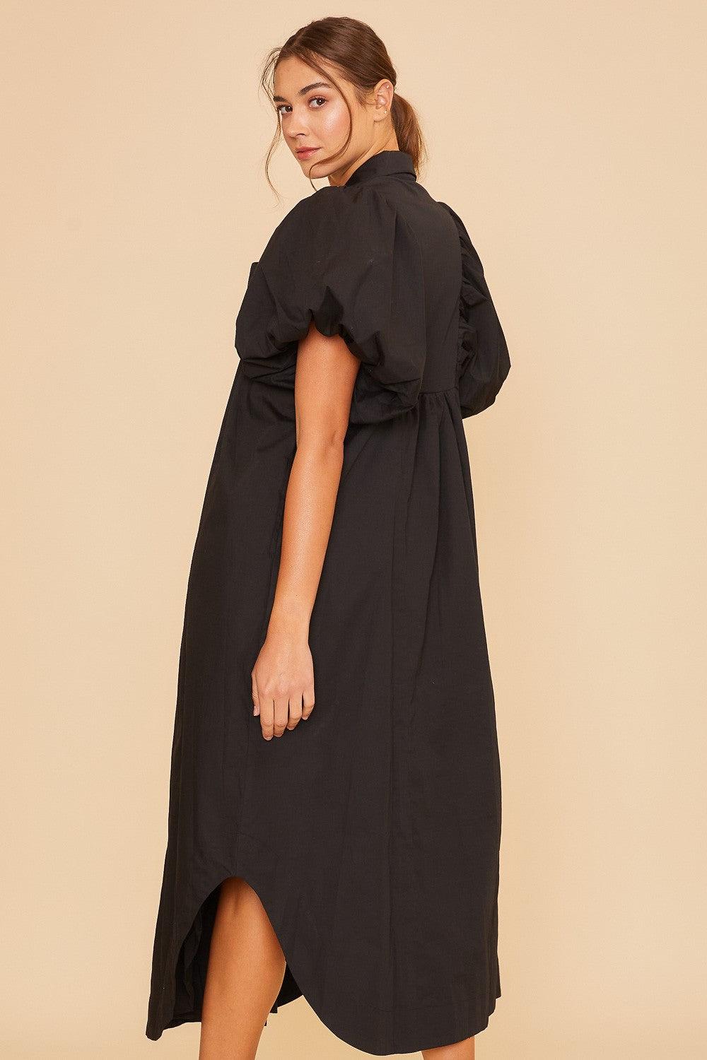 Puff Sleeve Midi Dress Product Image
