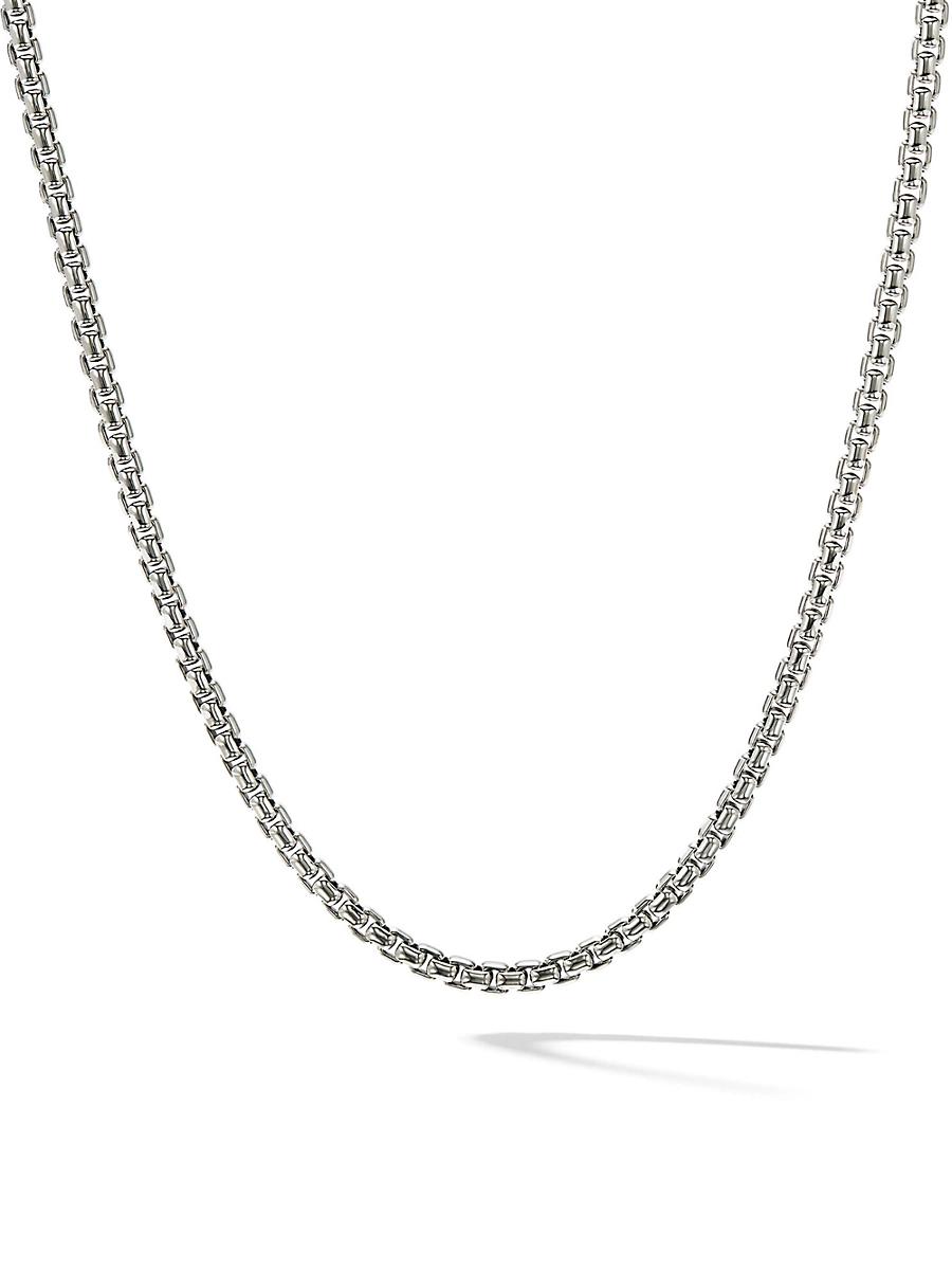Womens Box Chain Necklace In Sterling Silver Product Image