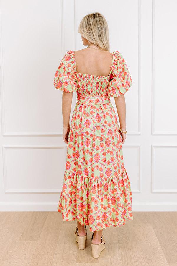 Sweet Skies Floral Midi Dress Product Image