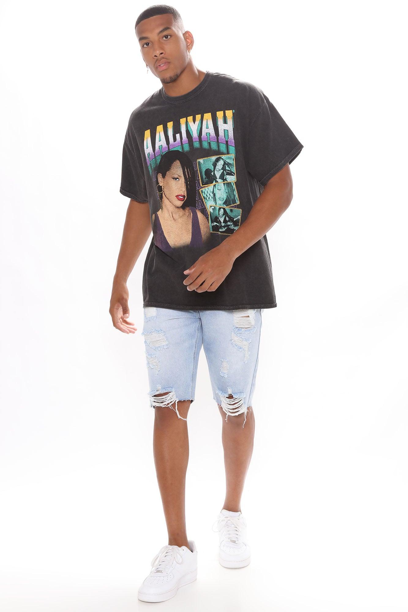 Aaliyah Oversize Short Sleeve Tee - Black Product Image