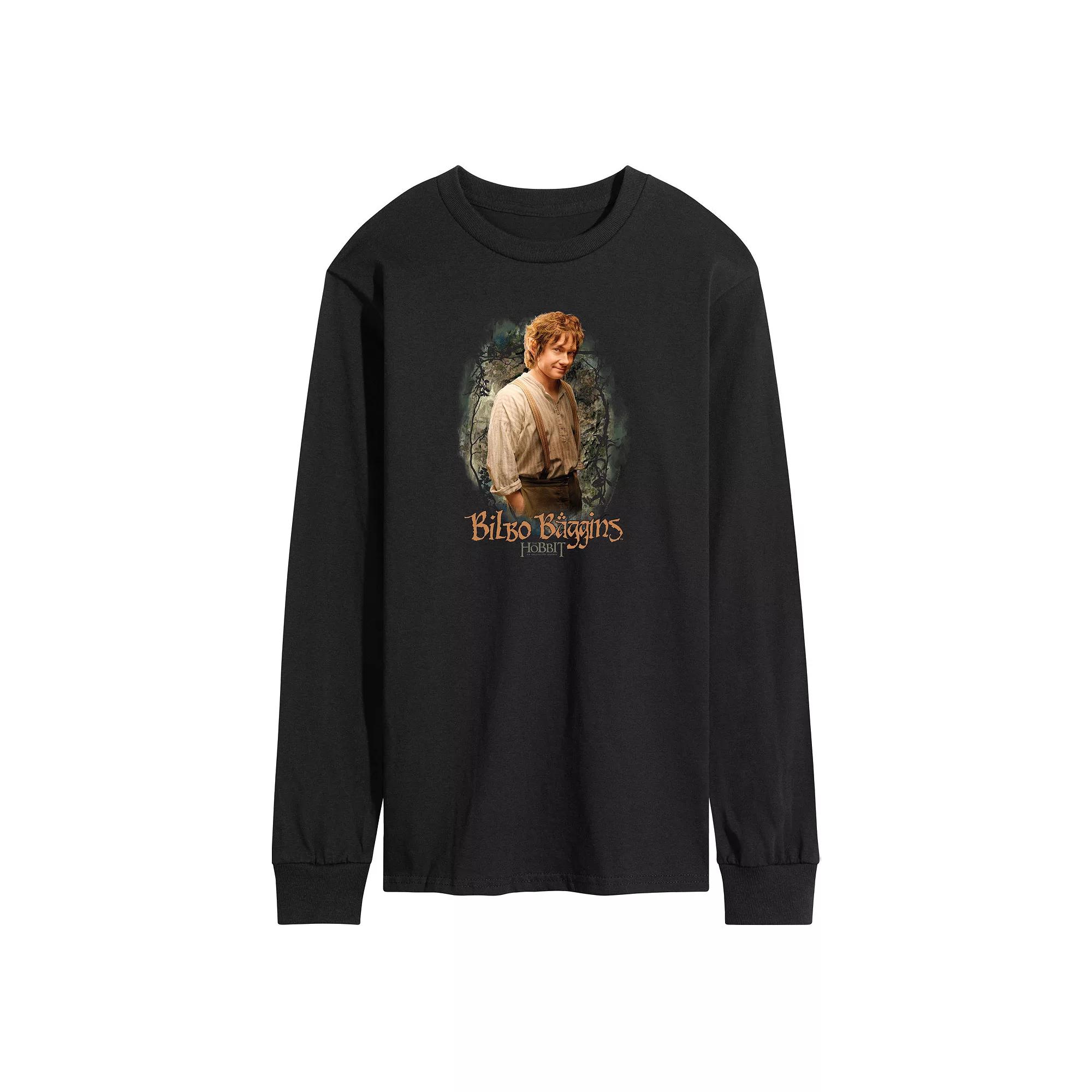 Men's The Hobbit Bilbo Baggins Long Sleeve Graphic Tee,  Product Image