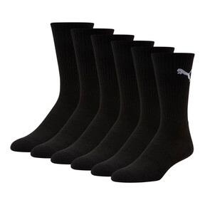 PUMA Men's Half-Terry Crew-Length Socks [3 Pairs] in Black/White Product Image