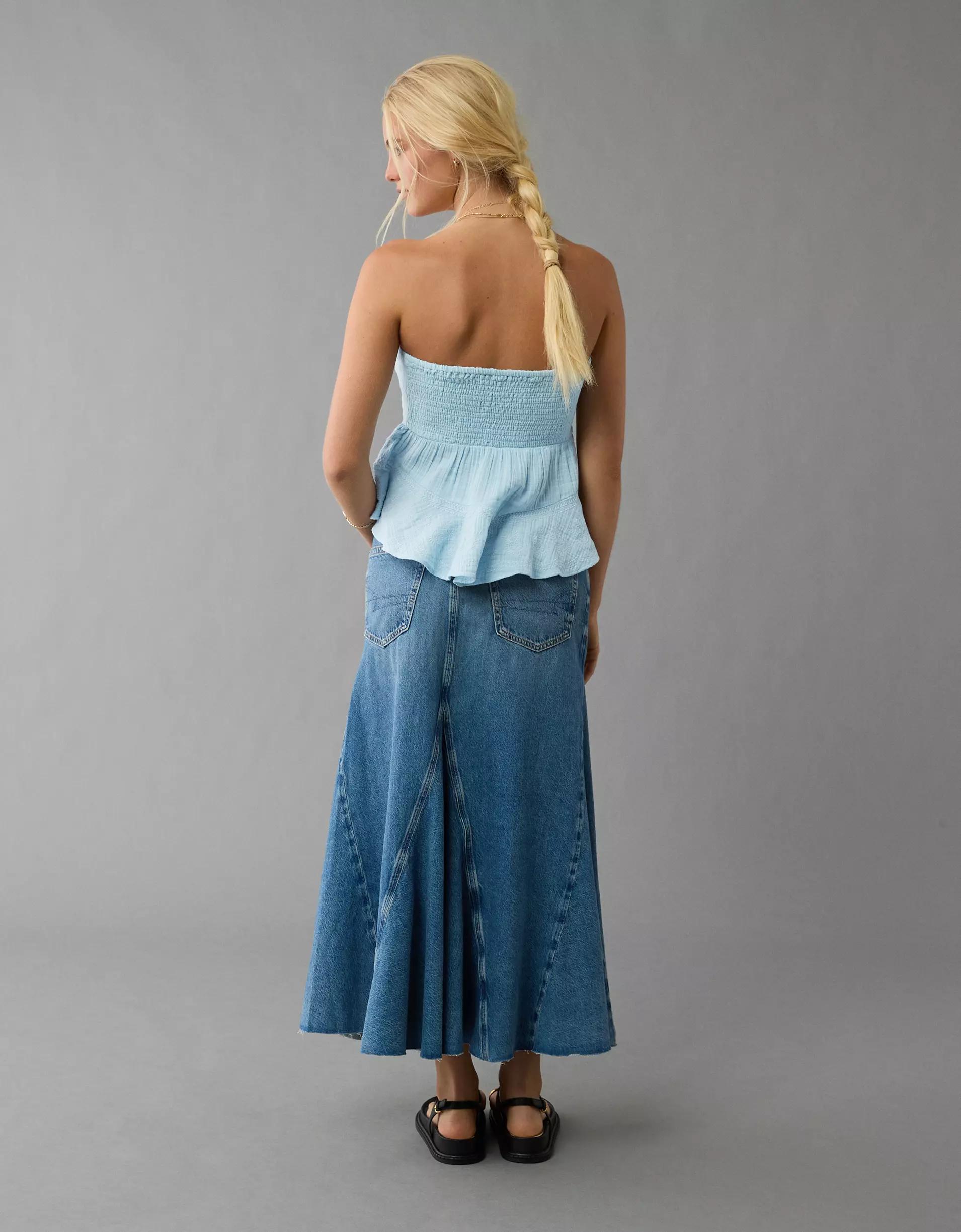 AE Embroidered Babydoll Tube Top Product Image