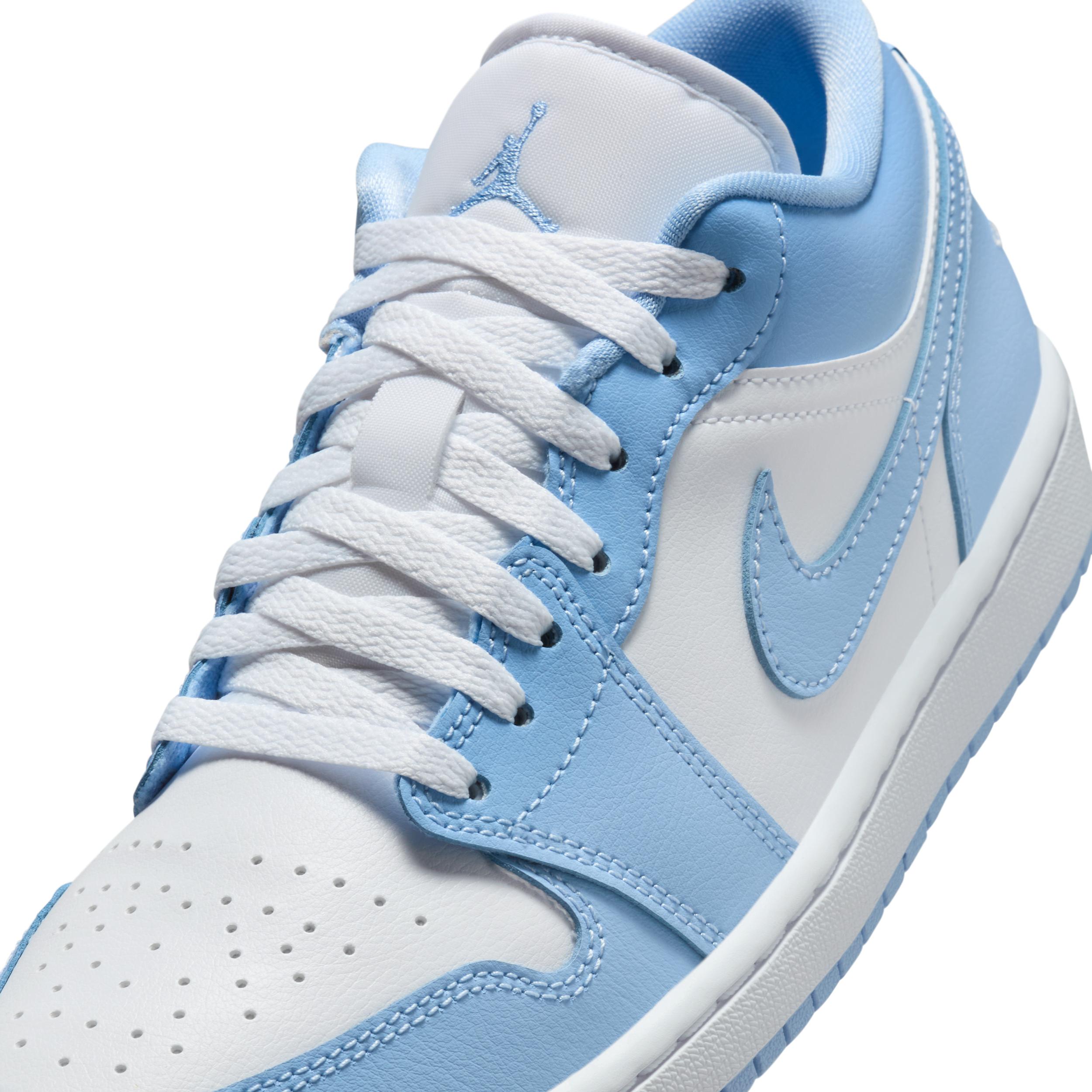 Jordan Womens Jordan AJ 1 Low - Womens Basketball Shoes White/Aluminum Product Image
