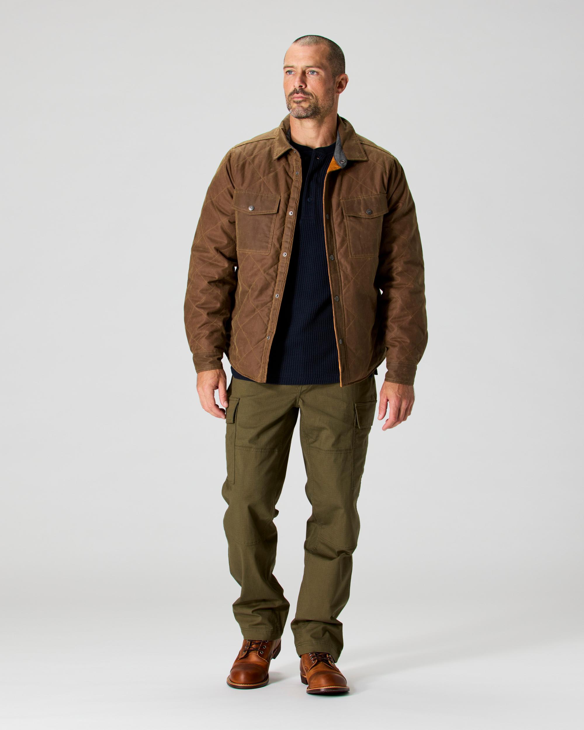 Quilted Waxed Shirt Jacket Product Image