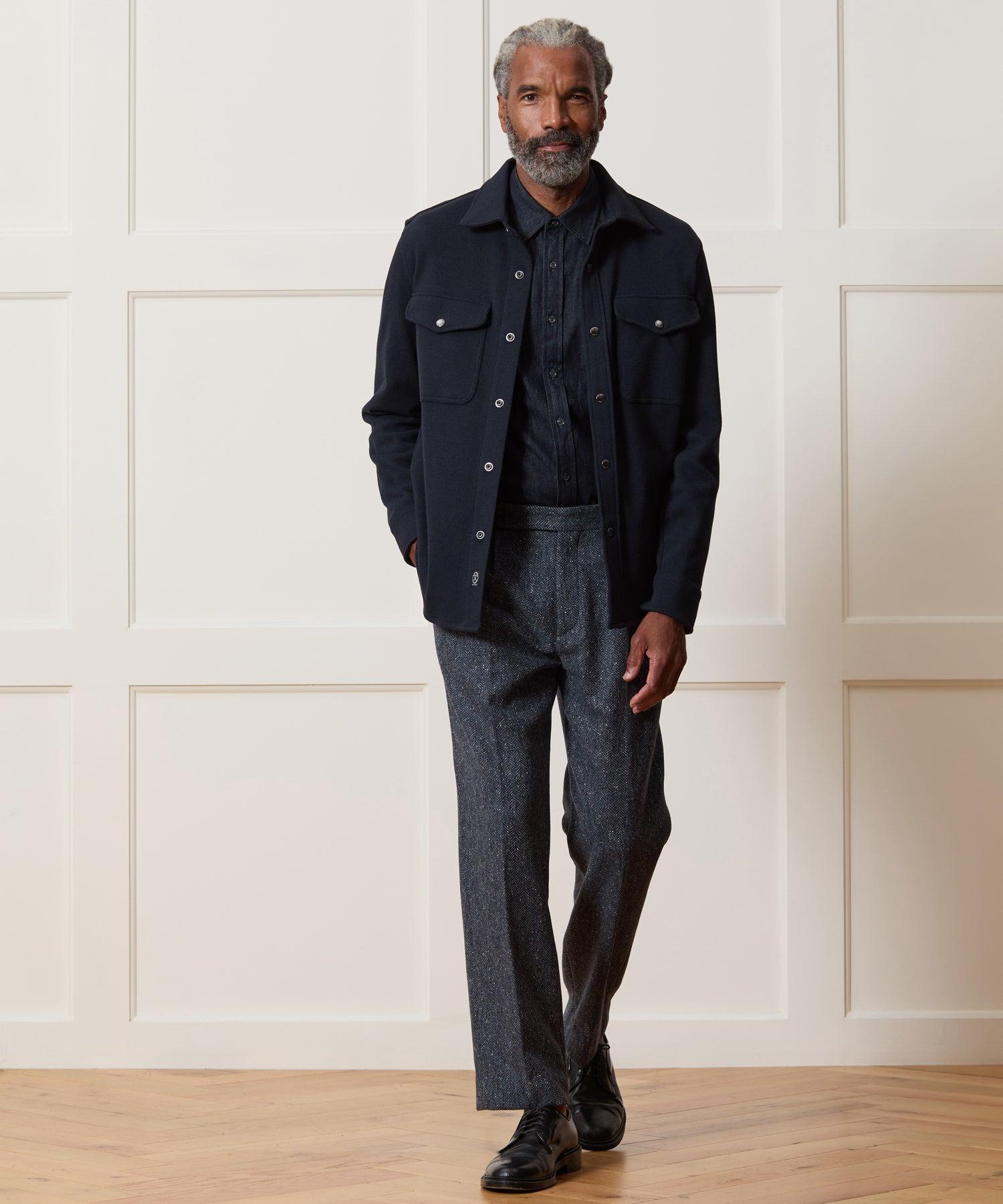 Knit Military Shirt Jacket Product Image