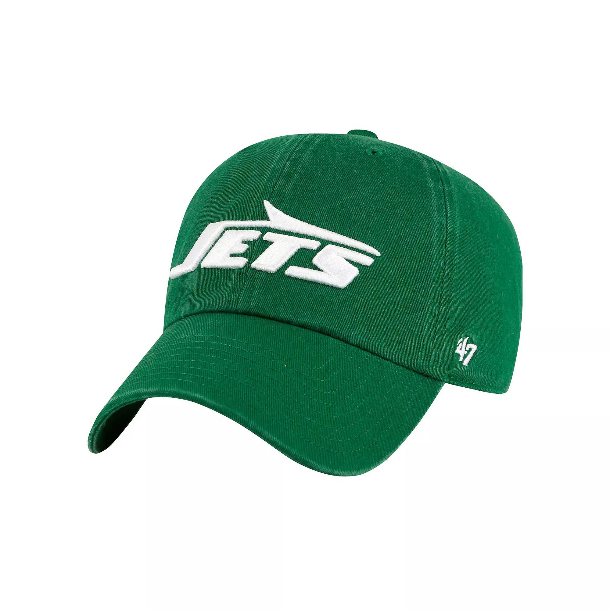 Men's '47 Green New York Jets Clean Up Team Script Adjustable Hat Product Image