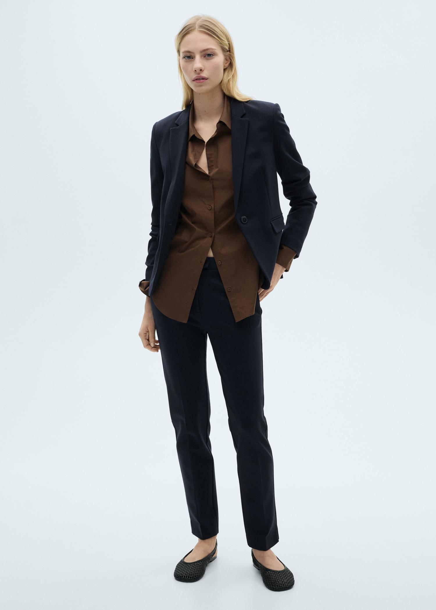 Suit jacket with pockets - Women | MANGO USA Product Image