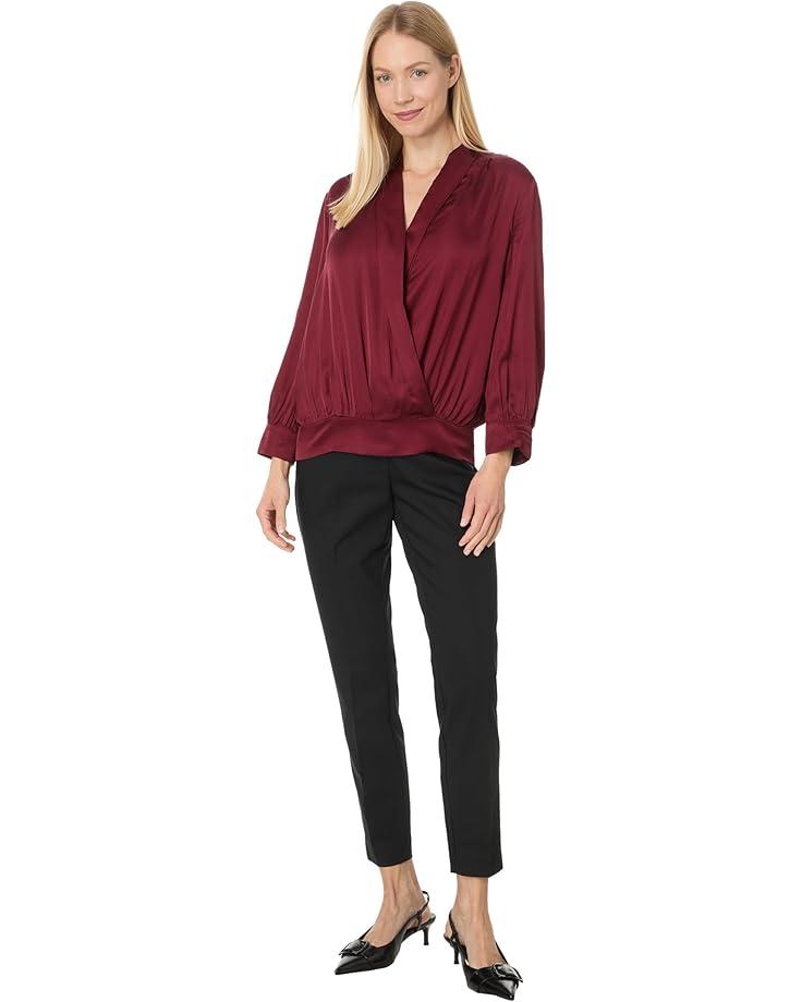 Women's Liverpool Los Angeles Shawl Wrap Front Bracelet Sleeve Blouse Viscose Satin Product Image